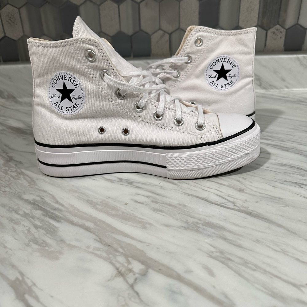Converse White High-Top Sneakers